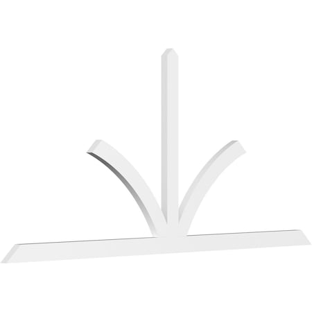 Ekena Millwork Richland Architectural Grade PVC Gable Bracket, 108"W x 49 1/2"H x 2"D x 4"F, 11/12 Pitch GBP108X50X0204RIC00